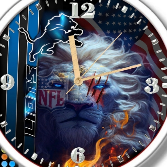 Detroit Lions led lights clock personalized - Picture 4 of 4